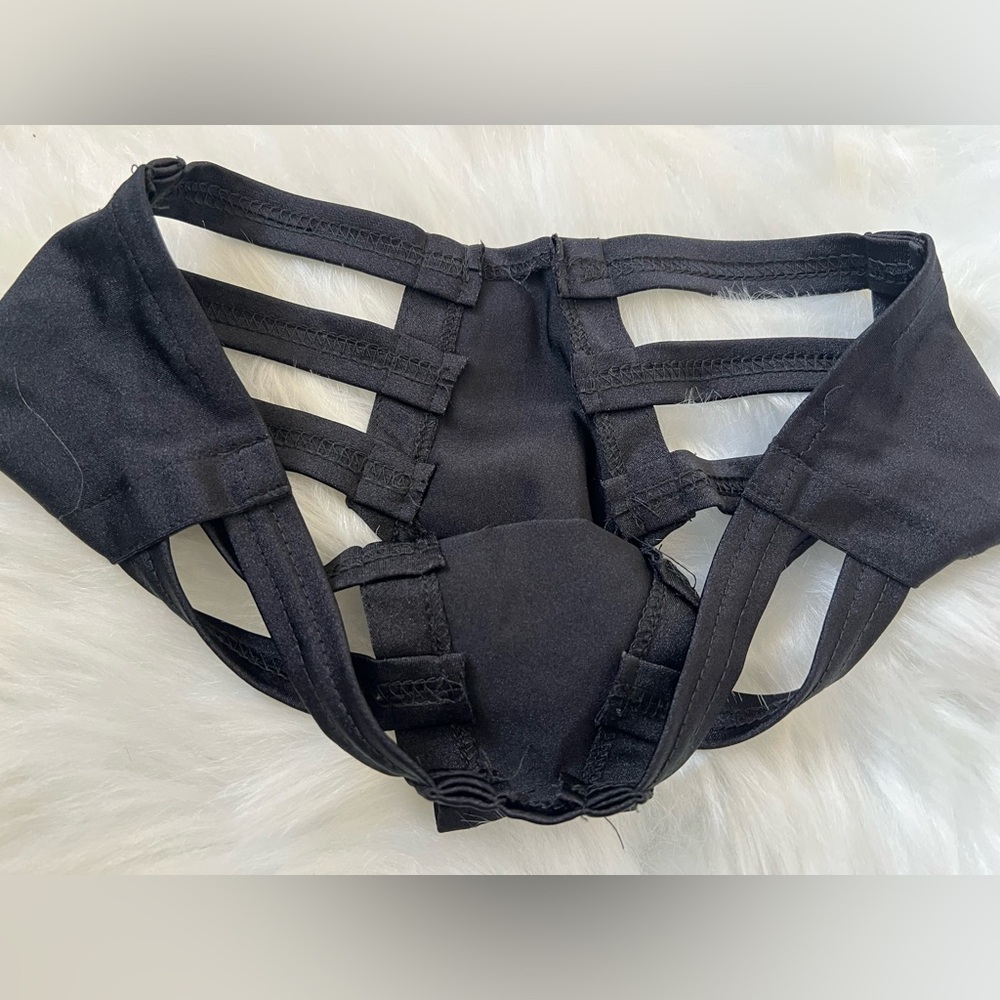Black Strappy Cutout Festival Bottoms - Picture 5 of 5